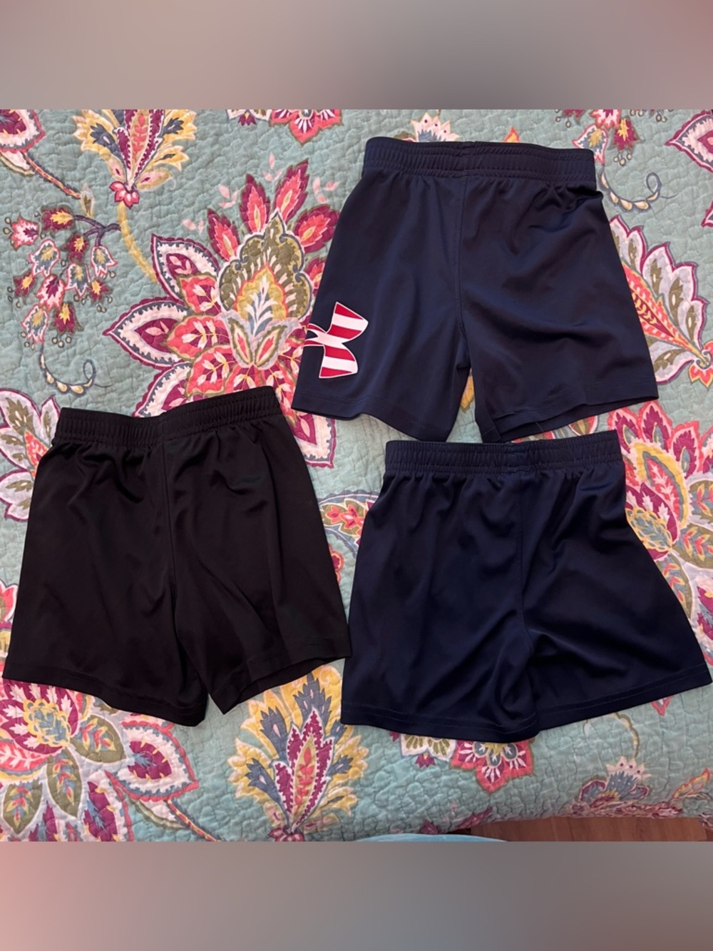 Under Armour Boys' Athletic Shorts - Navy and Black - Picture 2 of 4